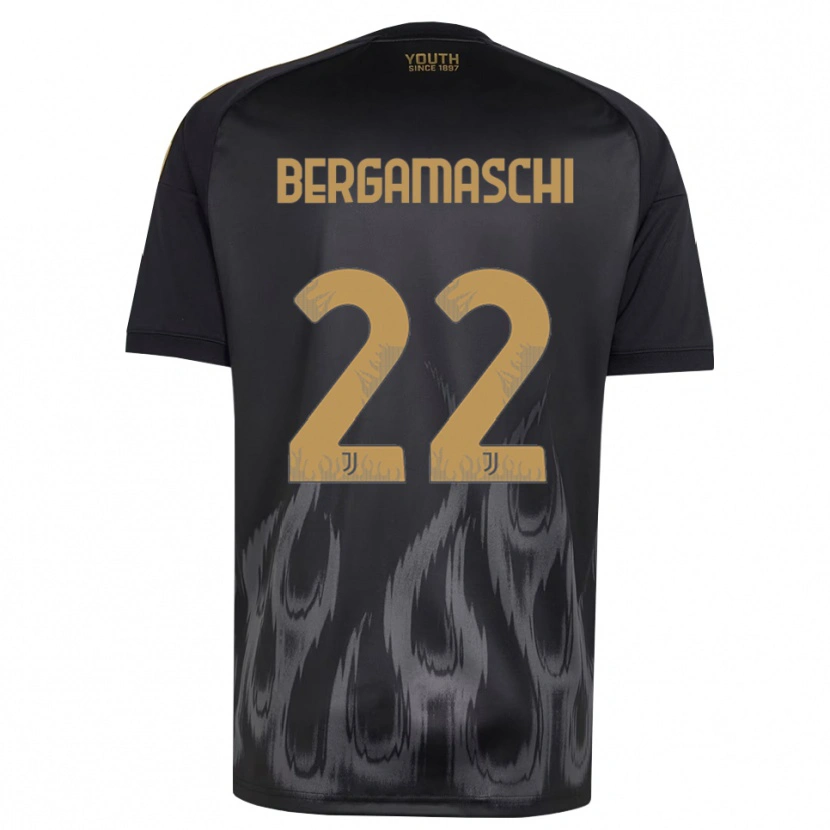Danxen Hombre Camiseta Valentina Bergamaschi #22 Negro Marrón Equipación Tercera 2026/27 La Camisa