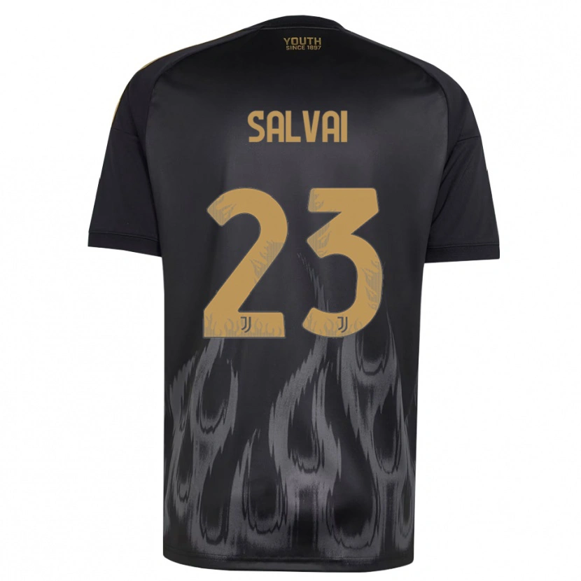Danxen Hombre Camiseta Cecilia Salvai #23 Negro Marrón Equipación Tercera 2026/27 La Camisa