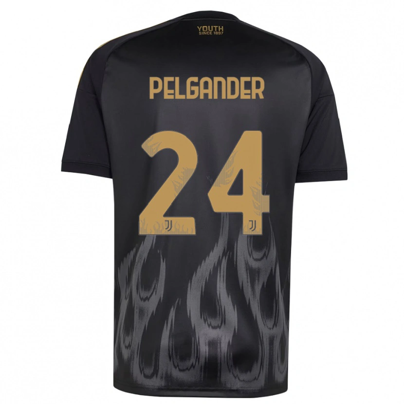 Danxen Hombre Camiseta Elsa Pelgander #24 Negro Marrón Equipación Tercera 2026/27 La Camisa