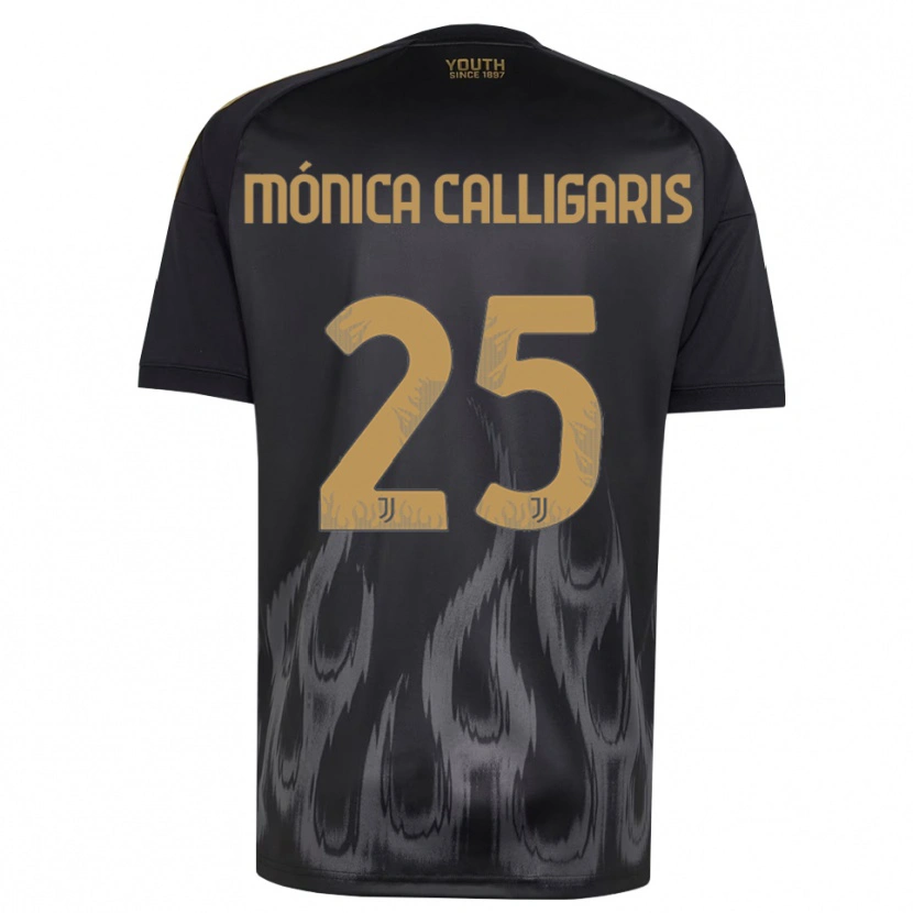 Danxen Hombre Camiseta Viola Mónica Calligaris #25 Negro Marrón Equipación Tercera 2026/27 La Camisa