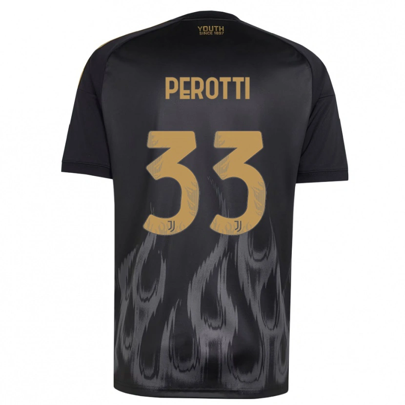 Danxen Hombre Camiseta Clemente Perotti #33 Negro Marrón Equipación Tercera 2026/27 La Camisa