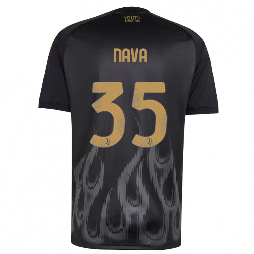 Danxen Hombre Camiseta Sebastiano Nava #35 Negro Marrón Equipación Tercera 2026/27 La Camisa