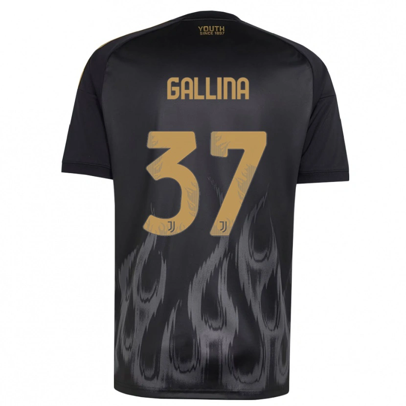 Danxen Hombre Camiseta Arianna Gallina #37 Negro Marrón Equipación Tercera 2026/27 La Camisa