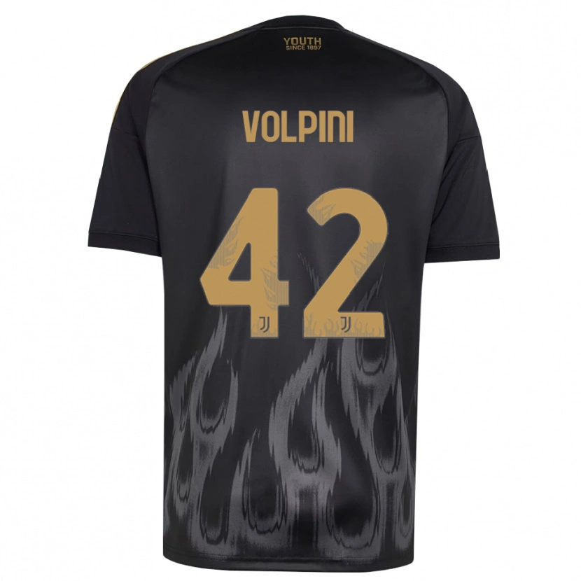 Danxen Hombre Camiseta Viola Volpini #42 Negro Marrón Equipación Tercera 2026/27 La Camisa