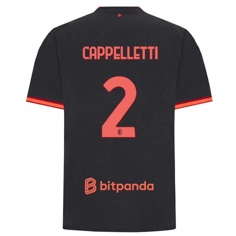 Danxen Hombre Camiseta Mattia Cappelletti #2 Rojo Negro Equipación Tercera 2026/27 La Camisa