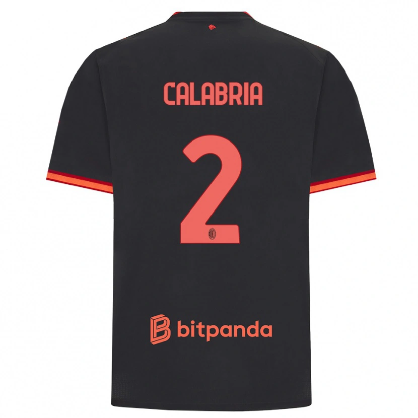 Danxen Hombre Camiseta Davide Calabria #2 Rojo Negro Equipación Tercera 2026/27 La Camisa
