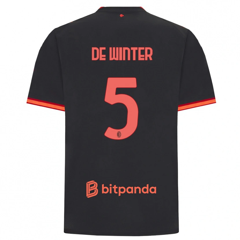 Danxen Hombre Camiseta Koni De Winter #5 Rojo Negro Equipación Tercera 2026/27 La Camisa