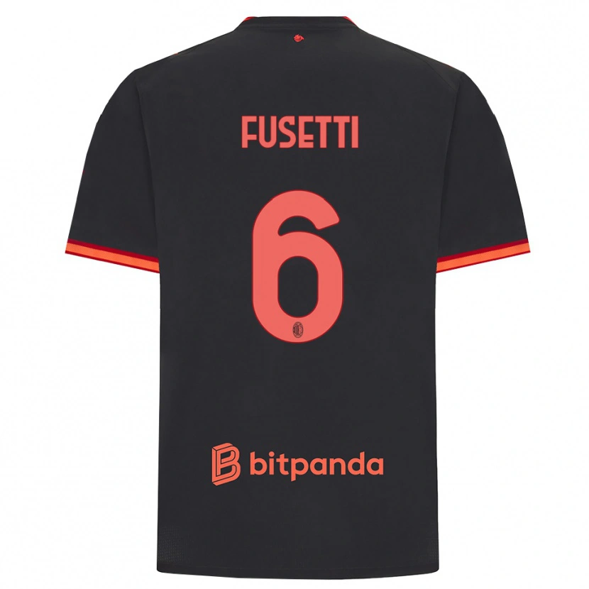 Danxen Hombre Camiseta Laura Fusetti #6 Rojo Negro Equipación Tercera 2026/27 La Camisa