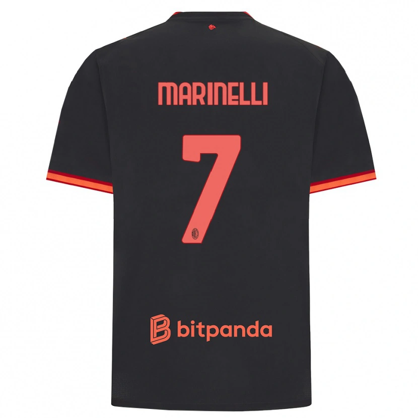 Danxen Hombre Camiseta Gloria Marinelli #7 Rojo Negro Equipación Tercera 2026/27 La Camisa