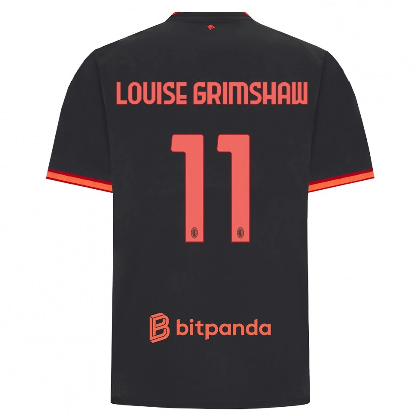 Danxen Hombre Camiseta Christy Louise Grimshaw #11 Rojo Negro Equipación Tercera 2026/27 La Camisa