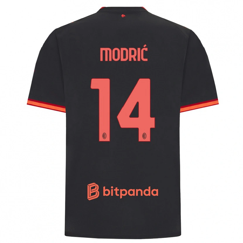 Danxen Hombre Camiseta Luka Modrić #14 Rojo Negro Equipación Tercera 2026/27 La Camisa