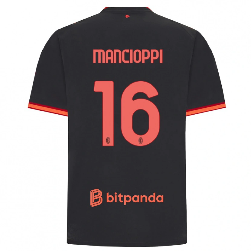 Danxen Hombre Camiseta Tommaso Mancioppi #16 Rojo Negro Equipación Tercera 2026/27 La Camisa