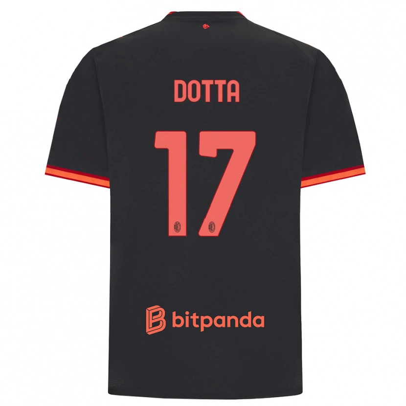 Danxen Hombre Camiseta Cristiano Dotta #17 Rojo Negro Equipación Tercera 2026/27 La Camisa