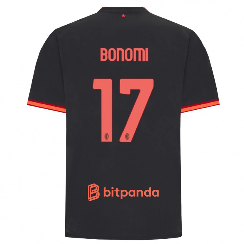 Danxen Hombre Camiseta Francesco Bonomi #17 Rojo Negro Equipación Tercera 2026/27 La Camisa