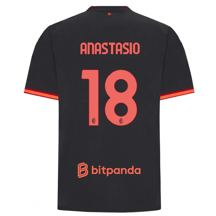 Danxen Hombre Camiseta Max Anastasio #18 Rojo Negro Equipación Tercera 2026/27 La Camisa
