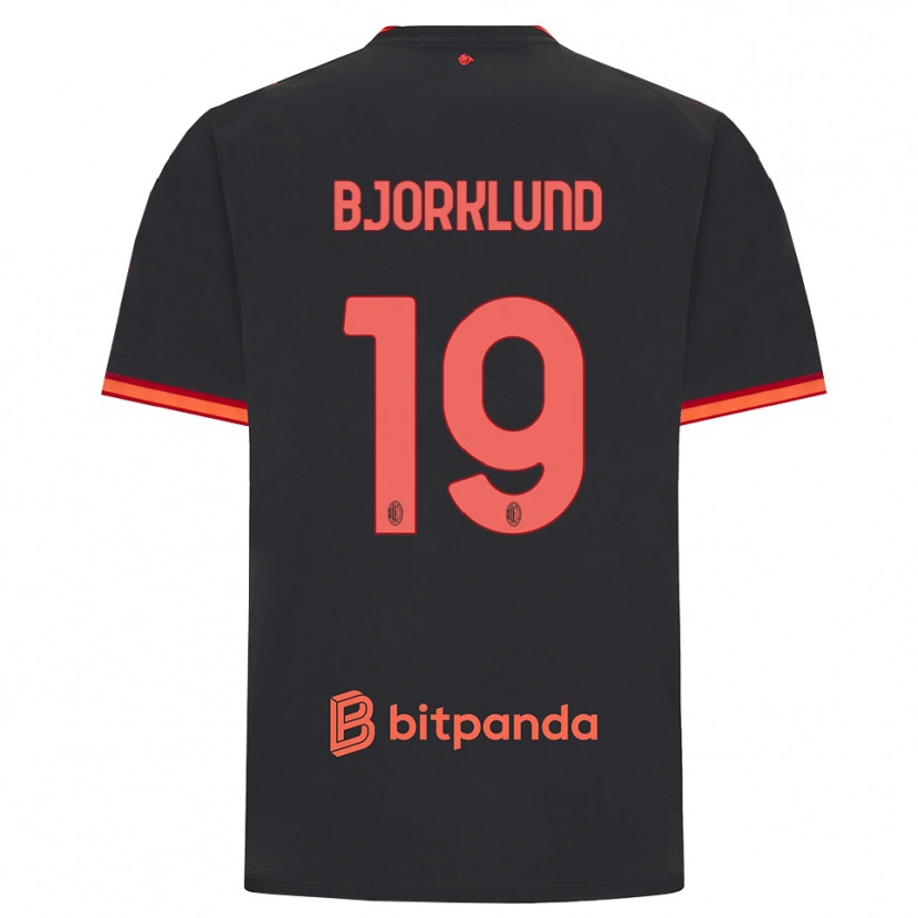 Danxen Hombre Camiseta Lukas Bjorklund #19 Rojo Negro Equipación Tercera 2026/27 La Camisa