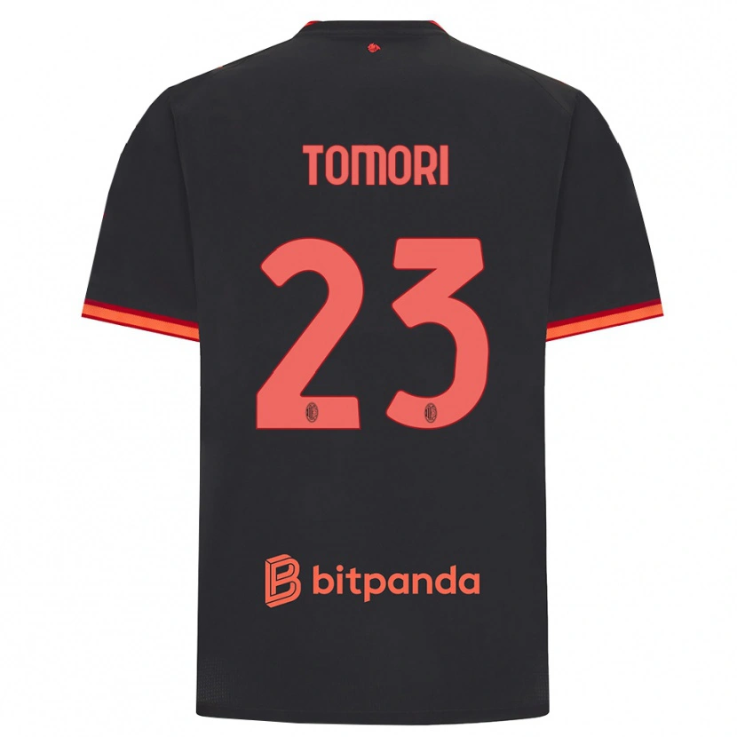 Danxen Hombre Camiseta Fikayo Tomori #23 Rojo Negro Equipación Tercera 2026/27 La Camisa