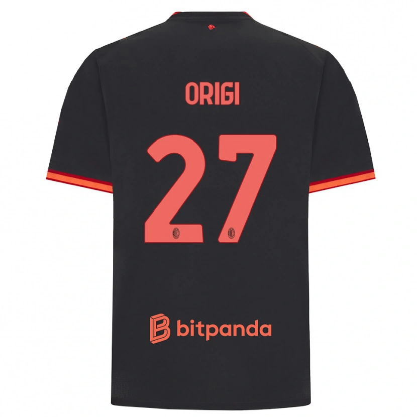 Danxen Hombre Camiseta Divock Origi #27 Rojo Negro Equipación Tercera 2026/27 La Camisa