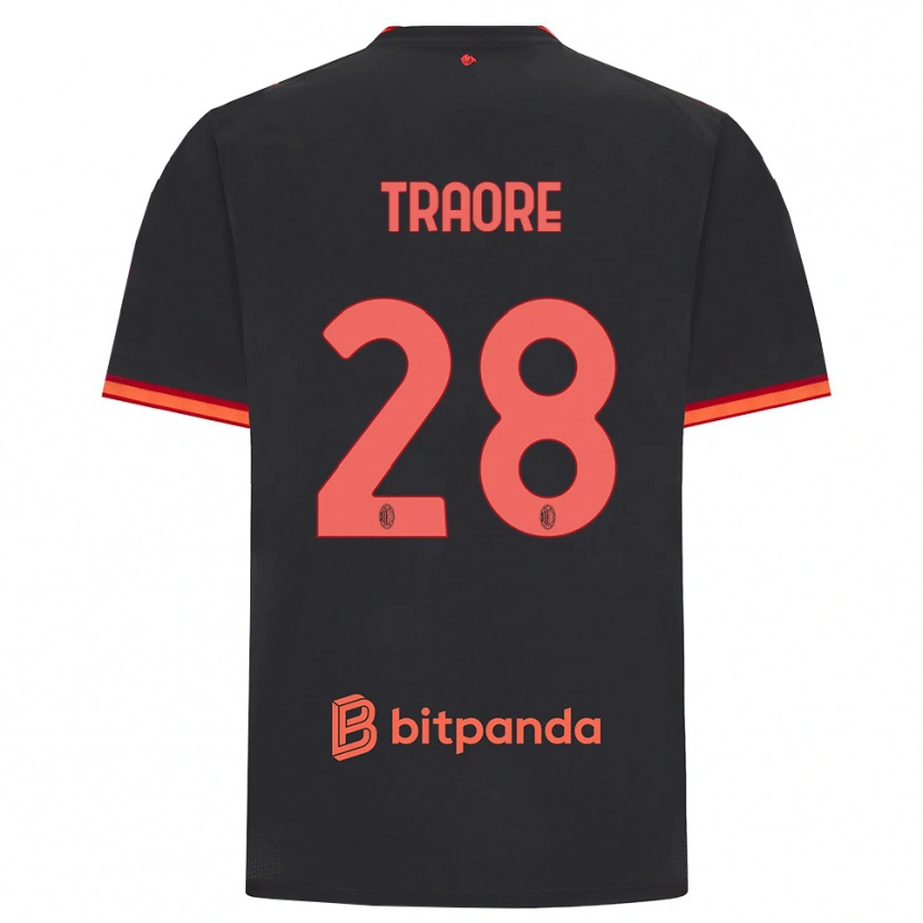 Danxen Hombre Camiseta Chaka Traore #28 Rojo Negro Equipación Tercera 2026/27 La Camisa