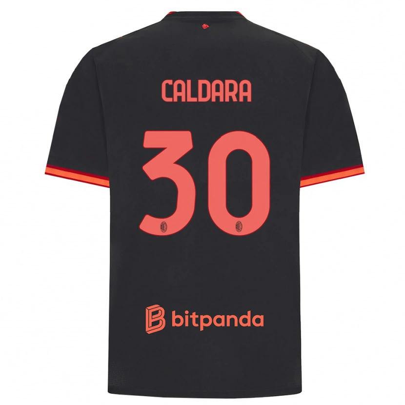 Danxen Hombre Camiseta Mattia Caldara #30 Rojo Negro Equipación Tercera 2026/27 La Camisa