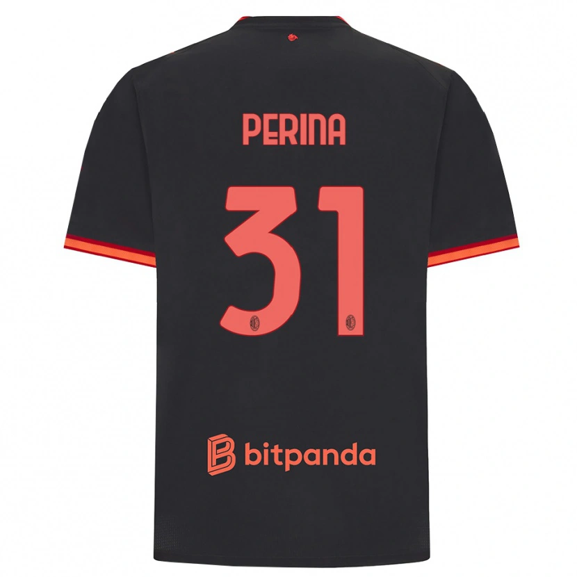 Danxen Hombre Camiseta Gioele Perina #31 Rojo Negro Equipación Tercera 2026/27 La Camisa