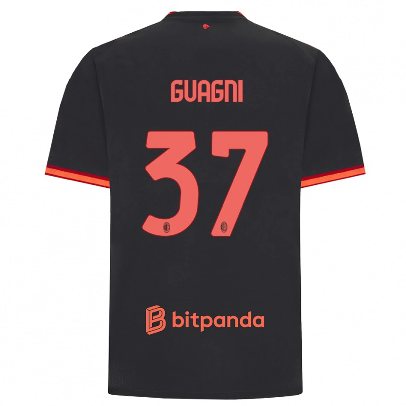 Danxen Hombre Camiseta Alia Guagni #37 Rojo Negro Equipación Tercera 2026/27 La Camisa