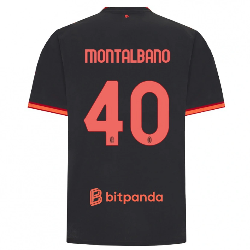 Danxen Hombre Camiseta Nicolo Montalbano #40 Rojo Negro Equipación Tercera 2026/27 La Camisa