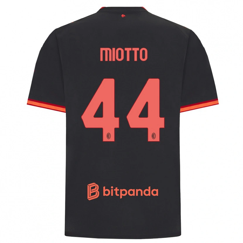 Danxen Hombre Camiseta Giorgia Miotto #44 Rojo Negro Equipación Tercera 2026/27 La Camisa
