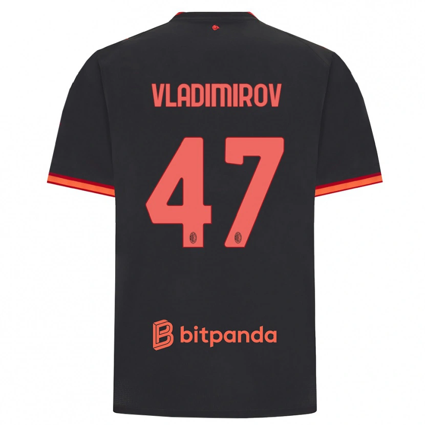 Danxen Hombre Camiseta Valeri Vladimirov #47 Rojo Negro Equipación Tercera 2026/27 La Camisa