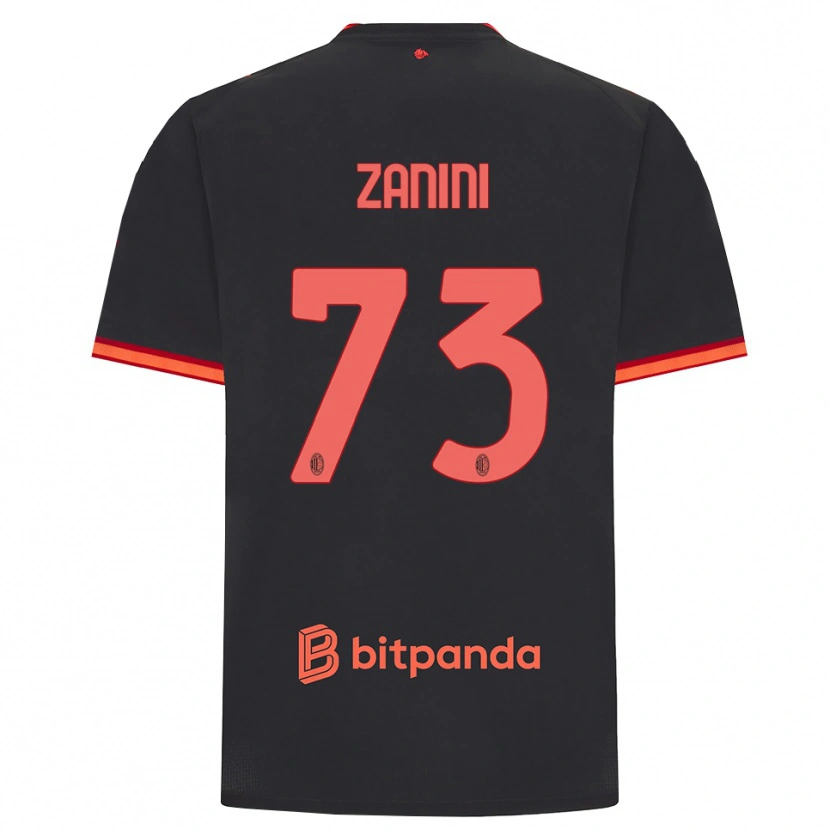 Danxen Hombre Camiseta Paola Zanini #73 Rojo Negro Equipación Tercera 2026/27 La Camisa