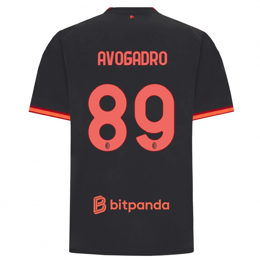 Danxen Hombre Camiseta Pietro Avogadro #89 Rojo Negro Equipación Tercera 2026/27 La Camisa