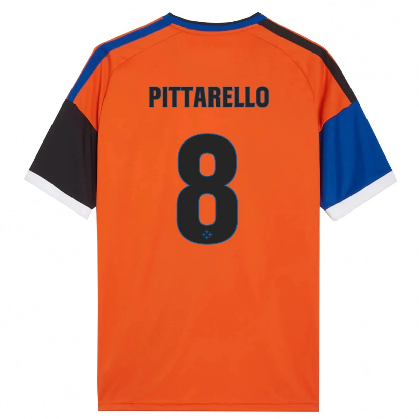 Danxen Hombre Camiseta Filippo Pittarello #8 Naranja Azul Negro Blanco 2ª Equipación 2026/27 La Camisa