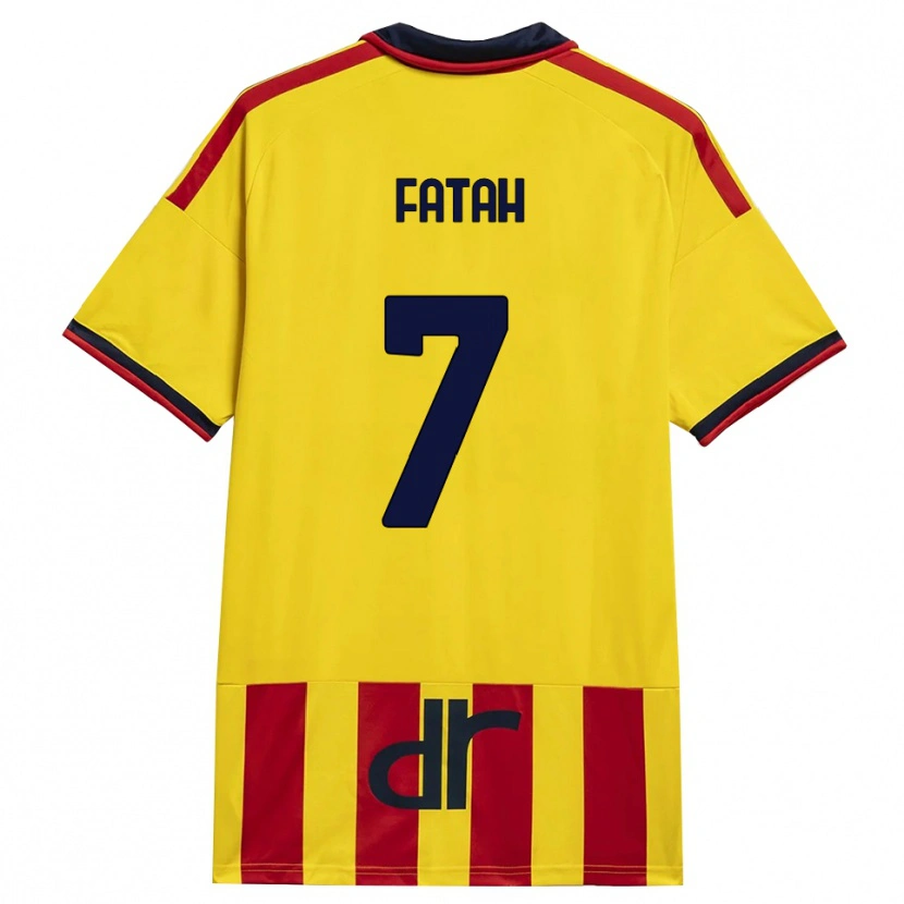 Danxen Mujer Camiseta Amar Fatah #7 Amarillo Rojo 1ª Equipación 2026/27 La Camisa