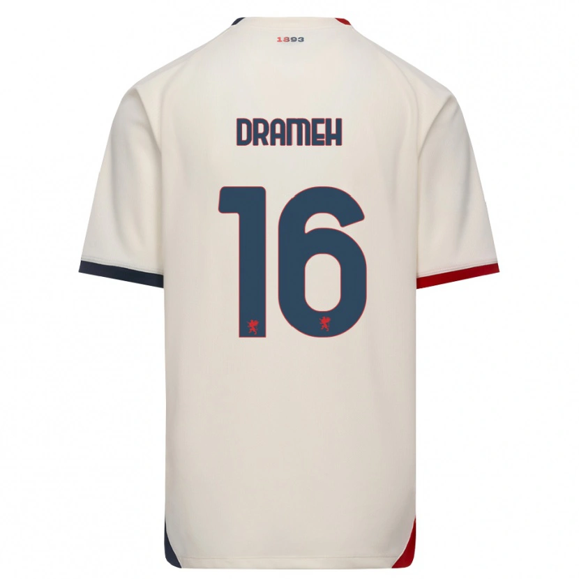 Danxen Mujer Camiseta Cody Drameh #16 Blanco Roto Rojo 2ª Equipación 2026/27 La Camisa