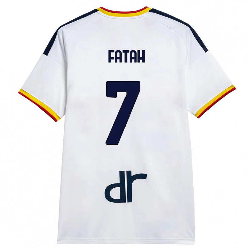 Danxen Mujer Camiseta Amar Fatah #7 Blanco Amarillo Rojo 2ª Equipación 2026/27 La Camisa