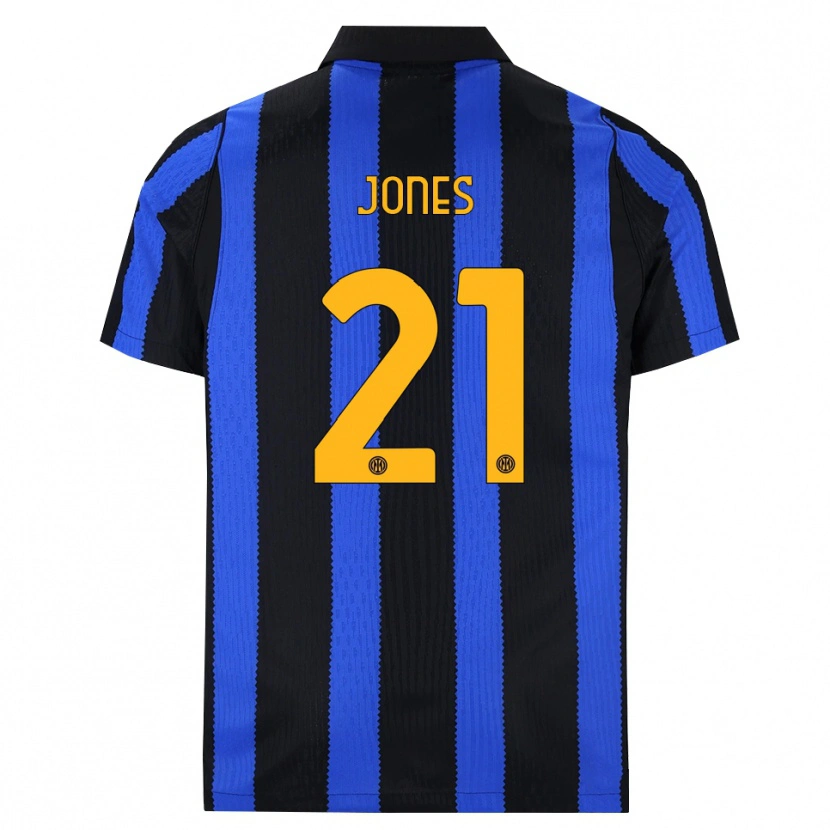 Danxen Mujer Camiseta Curtis Jones #21 Negro Azul Amarillo 1ª Equipación 2026/27 La Camisa