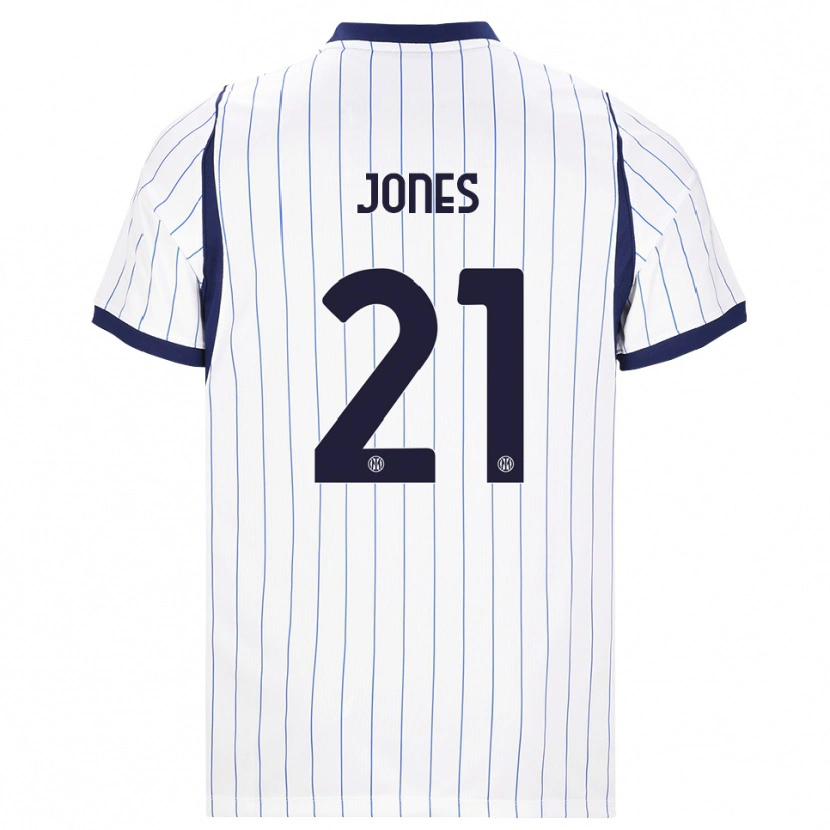 Danxen Mujer Camiseta Curtis Jones #21 Blanco Azul Marino 2ª Equipación 2026/27 La Camisa