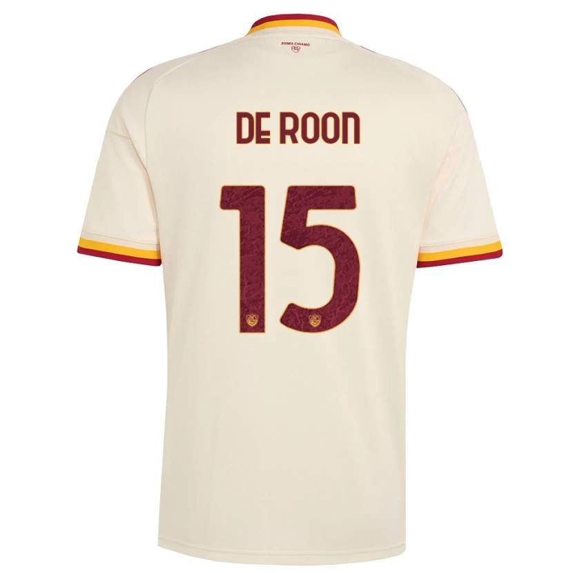 Danxen Mujer Camiseta Marten De Roon #15 Champán Rojo Amarillo 2ª Equipación 2026/27 La Camisa