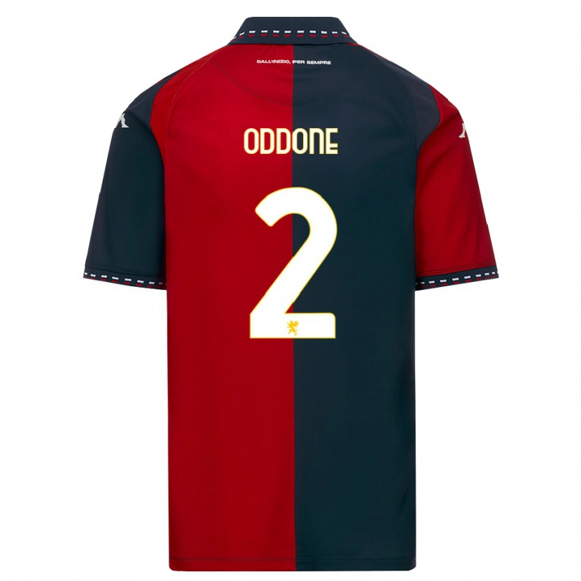 Danxen Mujer Camiseta Riccardo Oddone #2 Rojo Negro Blanco 1ª Equipación 2026/27 La Camisa