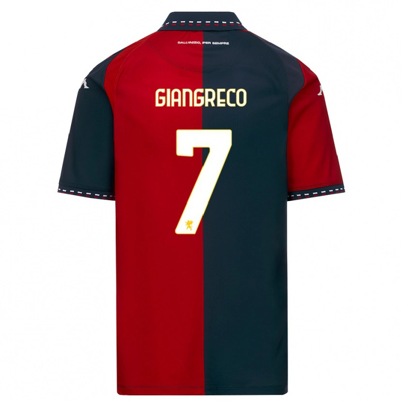 Danxen Mujer Camiseta Nicolò Giangreco #7 Rojo Negro Blanco 1ª Equipación 2026/27 La Camisa