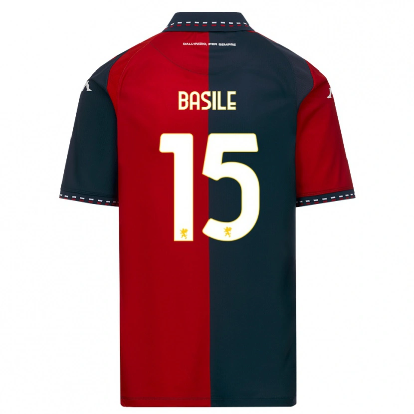 Danxen Mujer Camiseta Cosimo Basile #15 Rojo Negro Blanco 1ª Equipación 2026/27 La Camisa