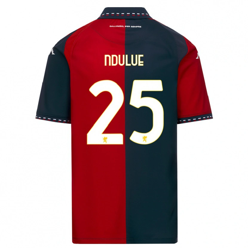 Danxen Mujer Camiseta Daniel Ndulue #25 Rojo Negro Blanco 1ª Equipación 2026/27 La Camisa