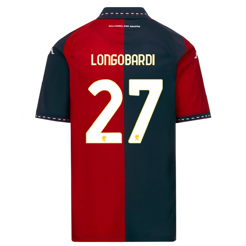 Danxen Mujer Camiseta Giovanni Longobardi #27 Rojo Negro Blanco 1ª Equipación 2026/27 La Camisa