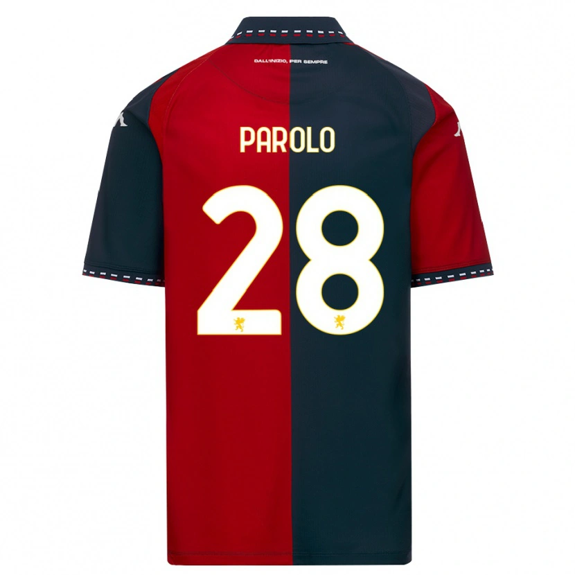 Danxen Mujer Camiseta Lucrezia Parolo #28 Rojo Negro Blanco 1ª Equipación 2026/27 La Camisa