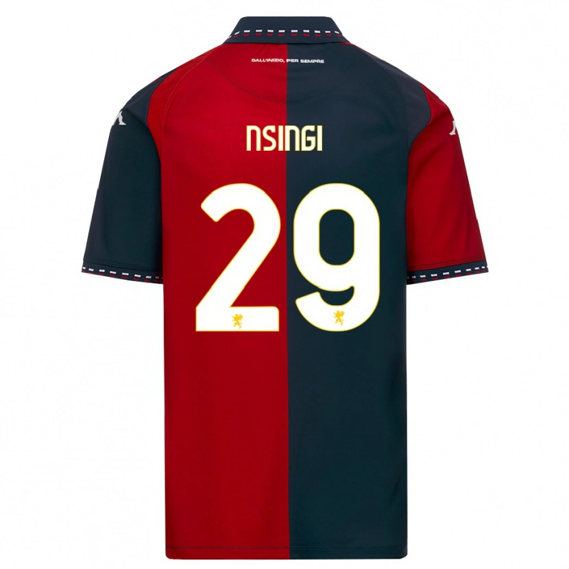Danxen Mujer Camiseta Jayden Nsingi #29 Rojo Negro Blanco 1ª Equipación 2026/27 La Camisa