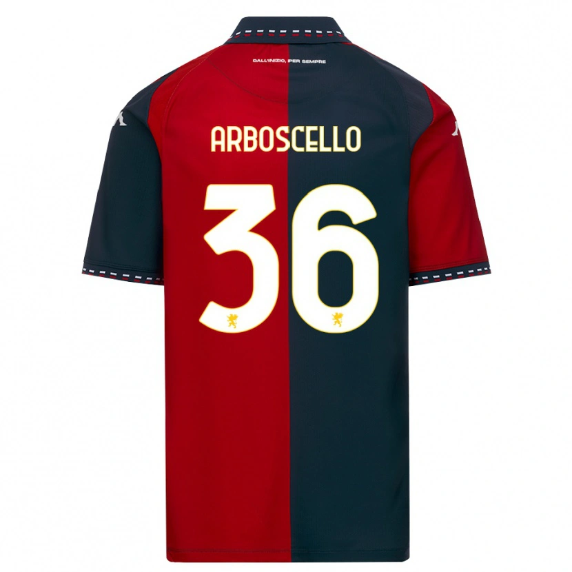 Danxen Mujer Camiseta Riccardo Arboscello #36 Rojo Negro Blanco 1ª Equipación 2026/27 La Camisa