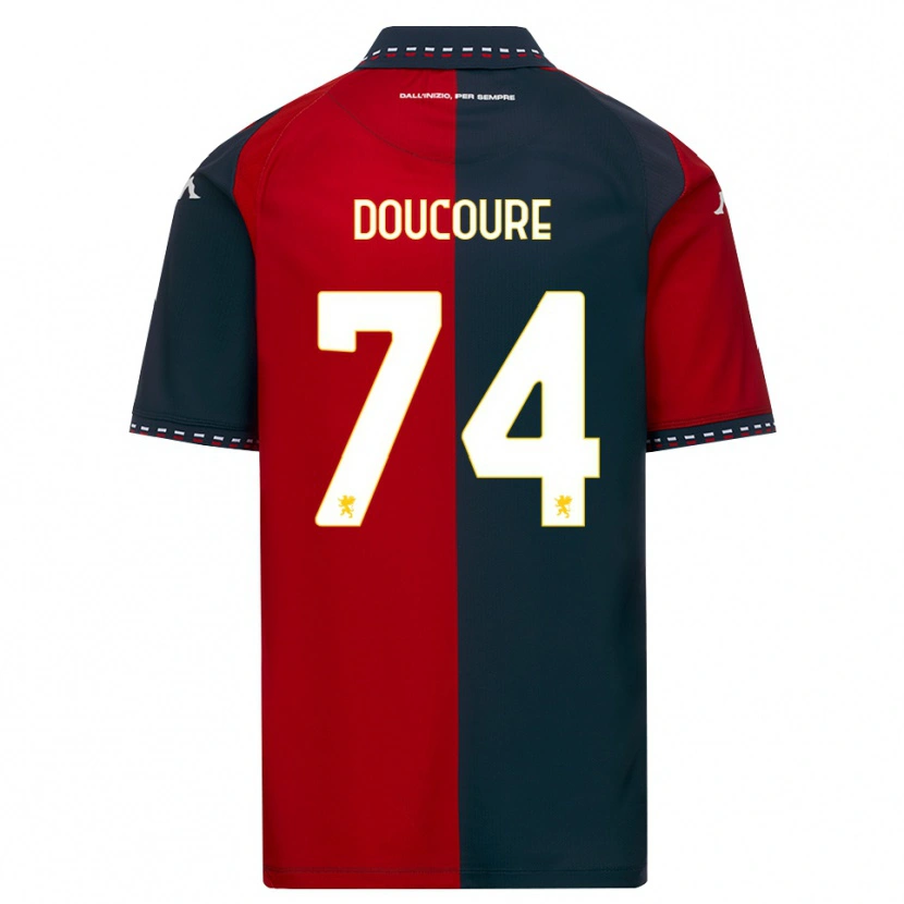 Danxen Mujer Camiseta Mamedi Doucouré #74 Rojo Negro Blanco 1ª Equipación 2026/27 La Camisa