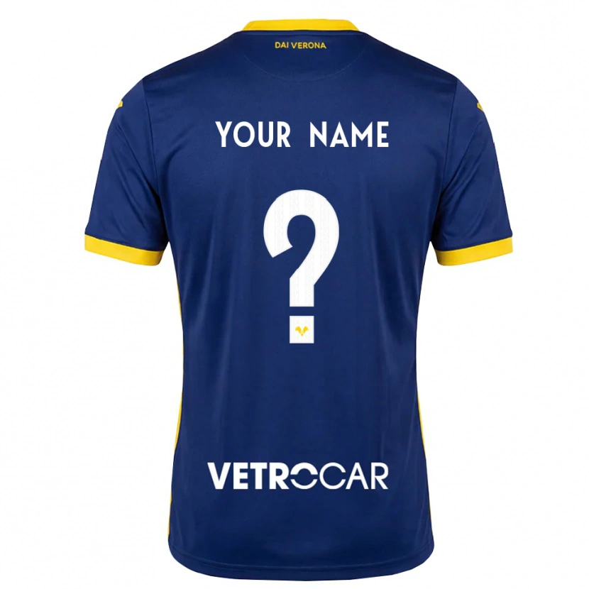 Danxen Mujer Camiseta Su Nombre #0 Azul Real Amarillo Blanco 1ª Equipación 2026/27 La Camisa