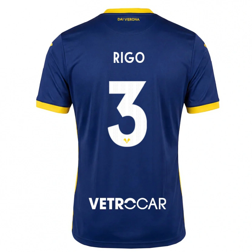 Danxen Mujer Camiseta Mattia Rigo #3 Azul Real Amarillo Blanco 1ª Equipación 2026/27 La Camisa