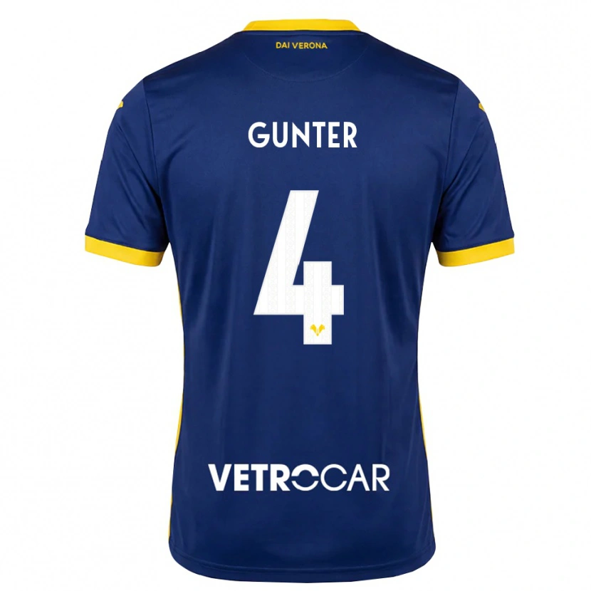 Danxen Mujer Camiseta Koray Günter #4 Azul Real Amarillo Blanco 1ª Equipación 2026/27 La Camisa
